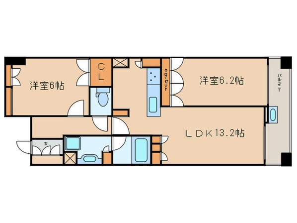 ﾗｲｵﾝｽﾞﾏﾝｼｮﾝ二条駅前(202)の物件間取画像